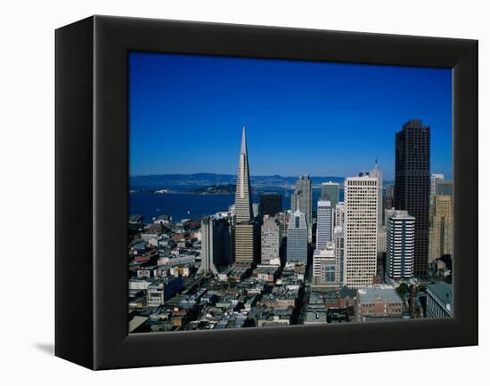 Alcatraz and Skyline, San Francisco, CA-Mark Gibson-Framed Premier Image Canvas