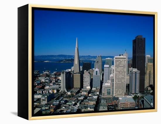 Alcatraz and Skyline, San Francisco, CA-Mark Gibson-Framed Premier Image Canvas