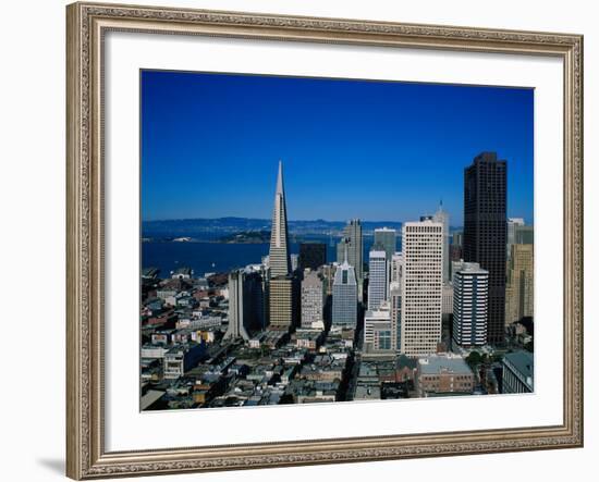 Alcatraz and Skyline, San Francisco, CA-Mark Gibson-Framed Photographic Print