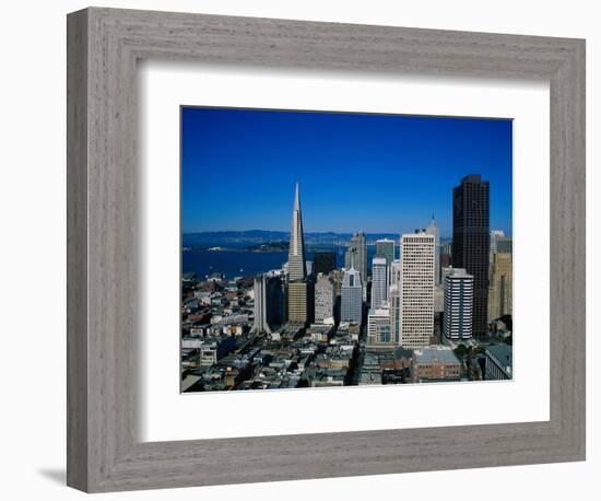 Alcatraz and Skyline, San Francisco, CA-Mark Gibson-Framed Photographic Print