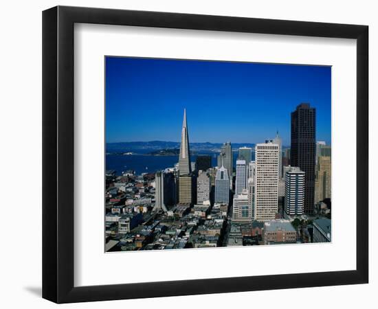 Alcatraz and Skyline, San Francisco, CA-Mark Gibson-Framed Photographic Print