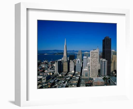 Alcatraz and Skyline, San Francisco, CA-Mark Gibson-Framed Photographic Print