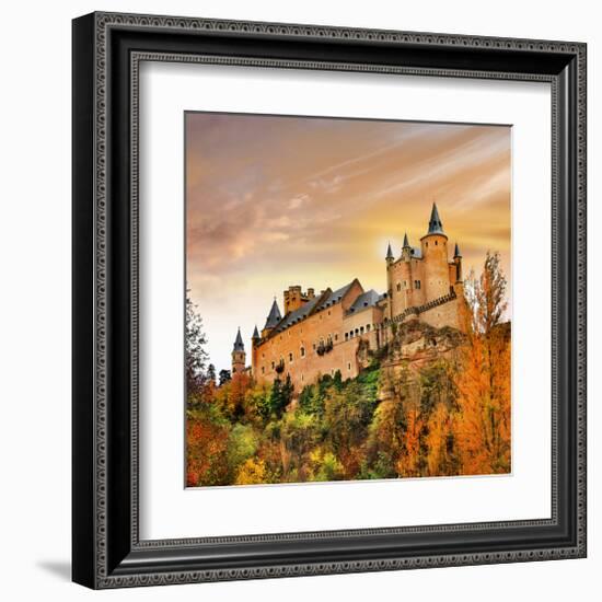 Alcazar Castle Spain Segovia-null-Framed Art Print