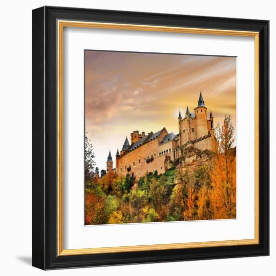 Alcazar Castle Spain Segovia-null-Framed Art Print