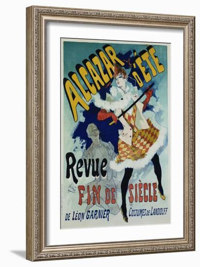 Alcazar D'Ete - Revue Fin De Siecle Cabaret Poster-Jules Chéret-Framed Giclee Print