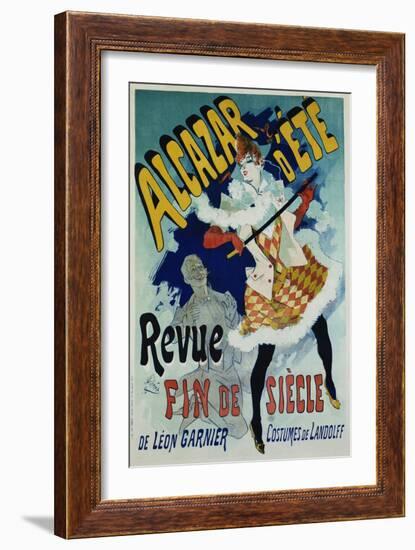 Alcazar D'Ete - Revue Fin De Siecle Cabaret Poster-Jules Chéret-Framed Giclee Print