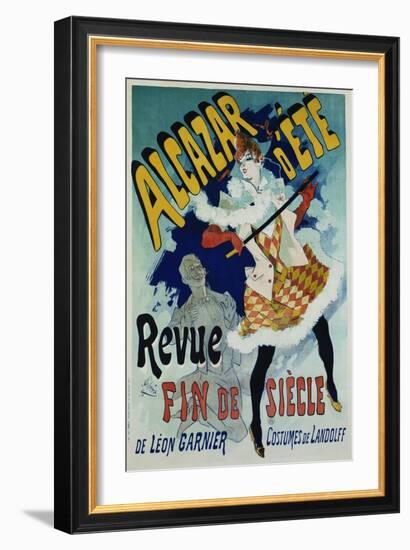 Alcazar D'Ete - Revue Fin De Siecle Cabaret Poster-Jules Chéret-Framed Giclee Print