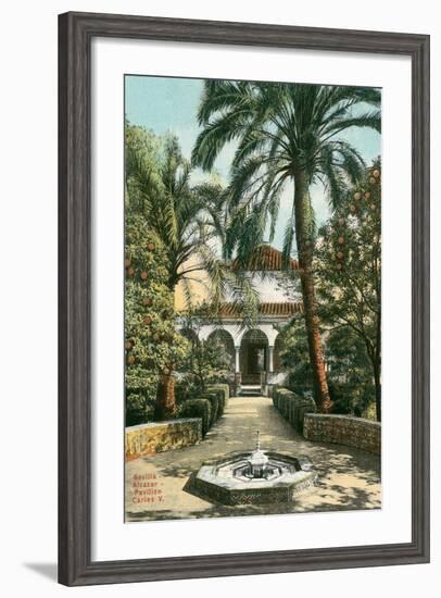 Alcazar Gardens, Seville, Spain-null-Framed Art Print