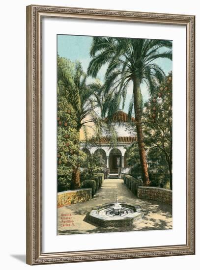 Alcazar Gardens, Seville, Spain-null-Framed Art Print