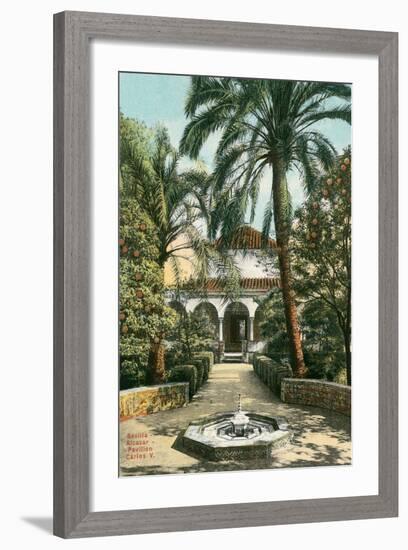 Alcazar Gardens, Seville, Spain-null-Framed Art Print