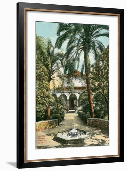 Alcazar Gardens, Seville, Spain-null-Framed Art Print