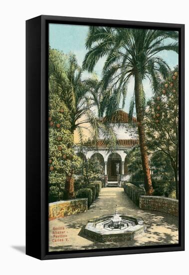 Alcazar Gardens, Seville, Spain-null-Framed Stretched Canvas