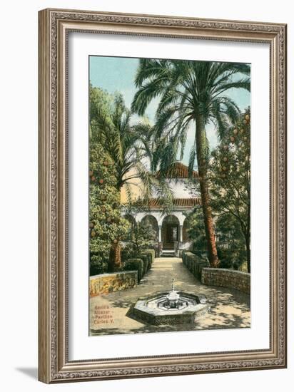 Alcazar Gardens, Seville, Spain-null-Framed Art Print