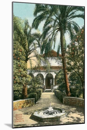 Alcazar Gardens, Seville, Spain-null-Mounted Art Print