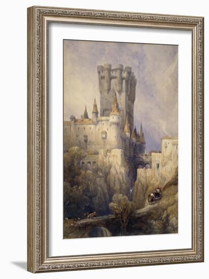 Alcazar, Segovia, Spain, 1836 (W/C, Pencil & Gouache on Paper)-David Roberts-Framed Giclee Print