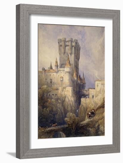 Alcazar, Segovia, Spain, 1836 (W/C, Pencil & Gouache on Paper)-David Roberts-Framed Giclee Print