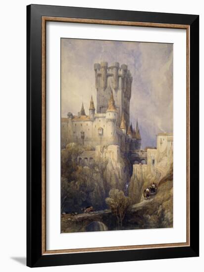 Alcazar, Segovia, Spain, 1836 (W/C, Pencil & Gouache on Paper)-David Roberts-Framed Giclee Print