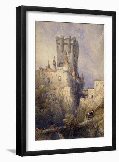 Alcazar, Segovia, Spain, 1836 (W/C, Pencil & Gouache on Paper)-David Roberts-Framed Giclee Print