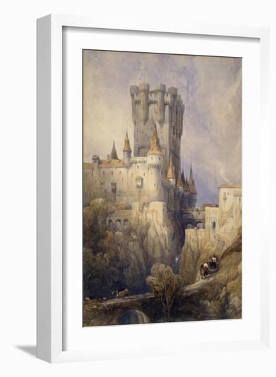 Alcazar, Segovia, Spain, 1836 (W/C, Pencil & Gouache on Paper)-David Roberts-Framed Giclee Print
