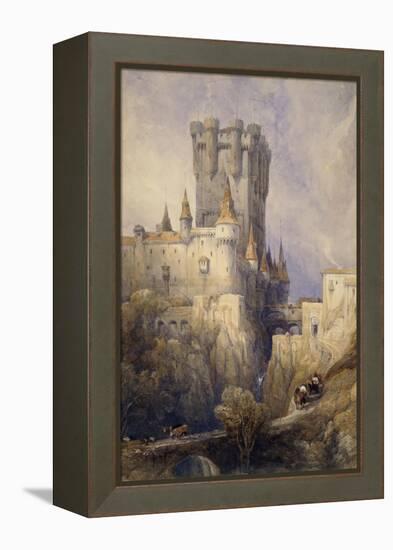 Alcazar, Segovia, Spain, 1836 (W/C, Pencil & Gouache on Paper)-David Roberts-Framed Premier Image Canvas