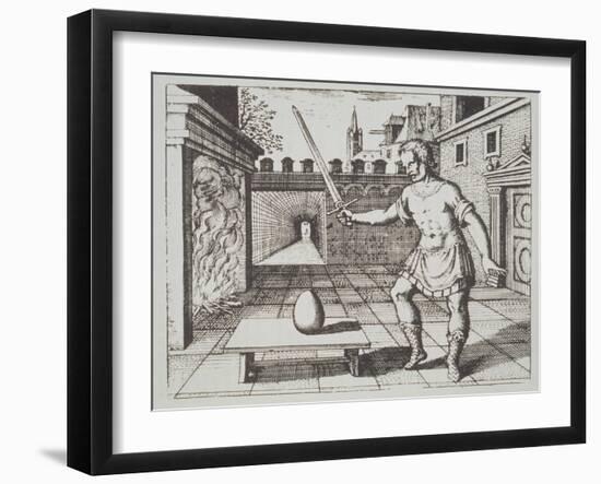 Alchemical Allegory: the Philosopher's Egg, from 'Srutinium Chymicum' by Michael Majer-null-Framed Giclee Print