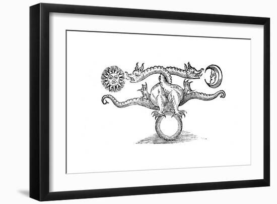 Alchemical Symbol Representing the Transmutation of Base Metal into Silver and Gold, 1652-null-Framed Giclee Print