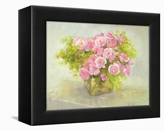 Alchemilla and Roses, 1999-Timothy Easton-Framed Premier Image Canvas