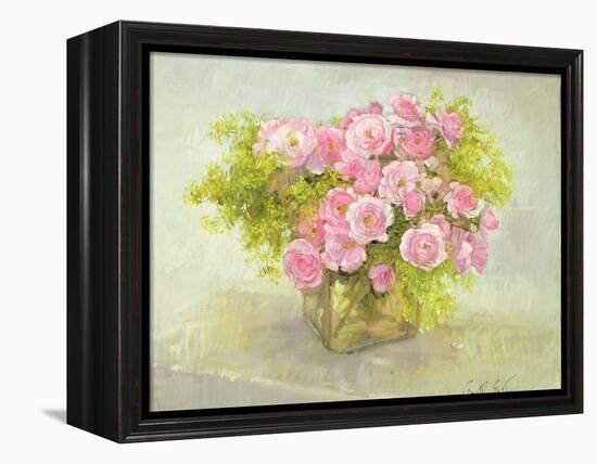 Alchemilla and Roses, 1999-Timothy Easton-Framed Premier Image Canvas