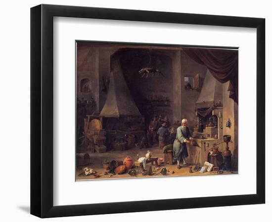 Alchemist In Hi Workshop-David Teniers-Framed Art Print