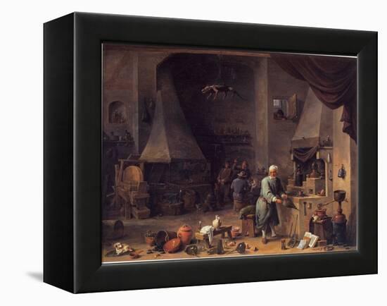 Alchemist In Hi Workshop-David Teniers-Framed Stretched Canvas