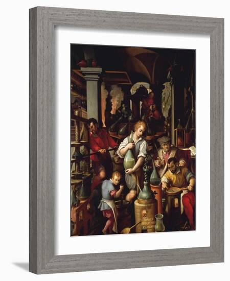 Alchemist's Workshop-Jan van der Straet-Framed Giclee Print