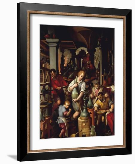 Alchemist's Workshop-Jan van der Straet-Framed Giclee Print