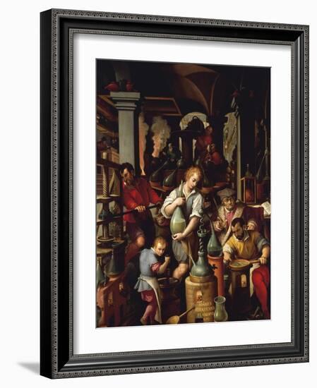 Alchemist's Workshop-Jan van der Straet-Framed Giclee Print