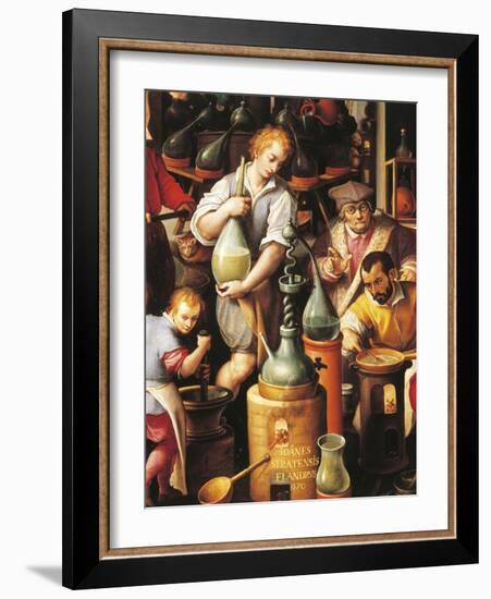 Alchemist's Workshop-Jan van der Straet-Framed Giclee Print