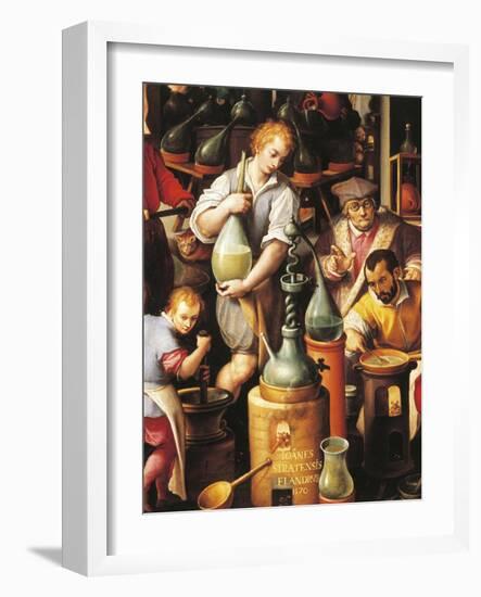 Alchemist's Workshop-Jan van der Straet-Framed Giclee Print