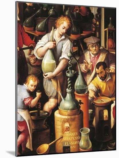 Alchemist's Workshop-Jan van der Straet-Mounted Giclee Print