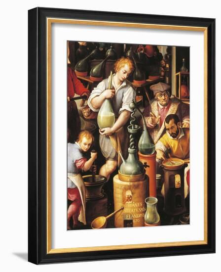 Alchemist's Workshop-Jan van der Straet-Framed Giclee Print