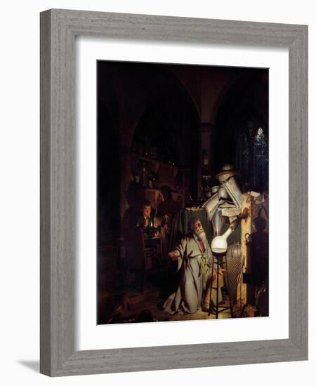 Alchemist Tempting to Discover the Philosophical Stone Painting by Joseph Wright of Derby (1734-179-Joseph Wright of Derby-Framed Giclee Print