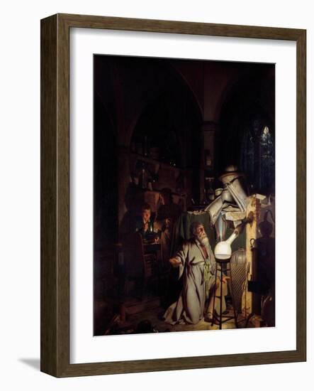 Alchemist Tempting to Discover the Philosophical Stone Painting by Joseph Wright of Derby (1734-179-Joseph Wright of Derby-Framed Giclee Print