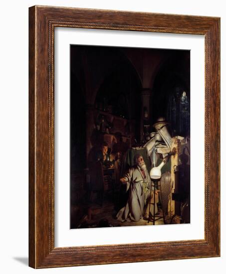 Alchemist Tempting to Discover the Philosophical Stone Painting by Joseph Wright of Derby (1734-179-Joseph Wright of Derby-Framed Giclee Print