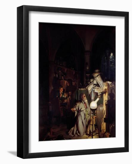 Alchemist Tempting to Discover the Philosophical Stone Painting by Joseph Wright of Derby (1734-179-Joseph Wright of Derby-Framed Giclee Print