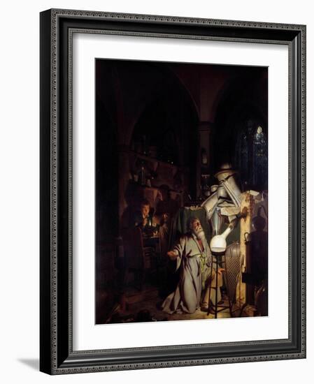 Alchemist Tempting to Discover the Philosophical Stone Painting by Joseph Wright of Derby (1734-179-Joseph Wright of Derby-Framed Giclee Print