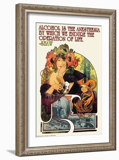 Alcohol Is the Anesthesia-Wilbur Pierce-Framed Art Print