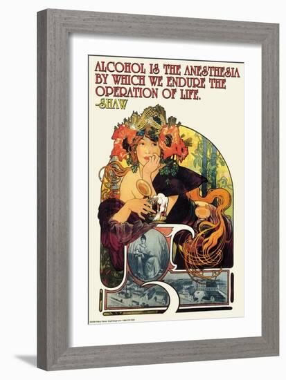 Alcohol Is the Anesthesia-Wilbur Pierce-Framed Art Print