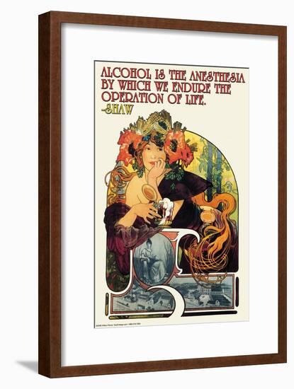 Alcohol Is the Anesthesia-Wilbur Pierce-Framed Art Print