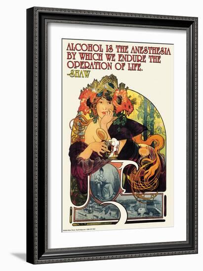 Alcohol Is the Anesthesia-Wilbur Pierce-Framed Art Print