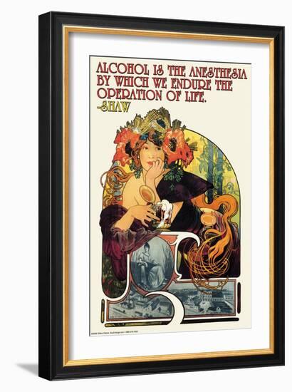 Alcohol Is the Anesthesia-Wilbur Pierce-Framed Art Print