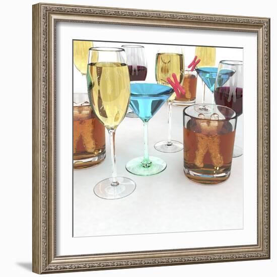 Alcohol Metabolism Gene, Conceptual Image-David Mack-Framed Premium Photographic Print