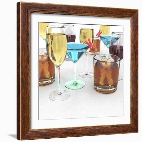 Alcohol Metabolism Gene, Conceptual Image-David Mack-Framed Premium Photographic Print