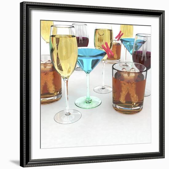 Alcohol Metabolism Gene, Conceptual Image-David Mack-Framed Photographic Print